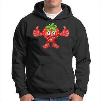 Mignon Dessin Animé Fraise Fruit Personnage Homme Sweat à capuche - Cadeauxyz