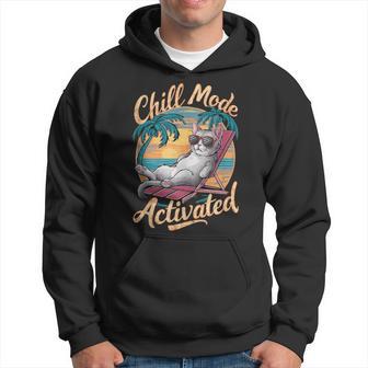 Modo Frío Activado Gato Con Gafas En Playa In Mangas Sudadera - Regaloses