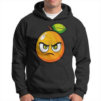 Naranja Con Cara Enojada Dibujos Animados Grá Sudadera - Regaloses