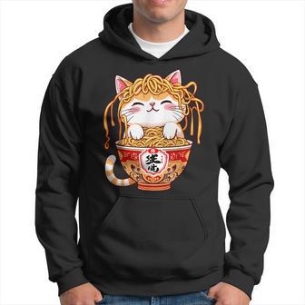 Nouilles Pour Chat Et Ramen Anime Japonais Et Kawaii Chat Mignon Sweat à capuche - Cadeauxyz