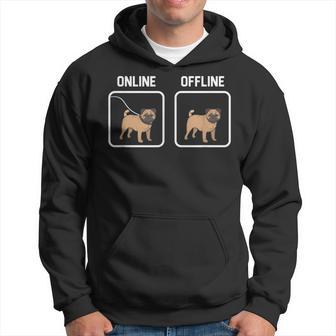Offline Pug Perro Raza Perro Dueño Internet Computadora Mascotas Regalo Sudadera - Regaloses