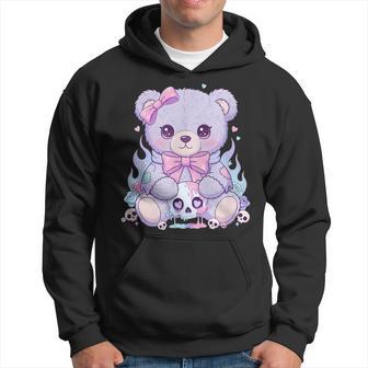 Ours En Peluche Pastel Gothique Effrayant Tête De Mort Kawaii Sweat à capuche - Cadeauxyz