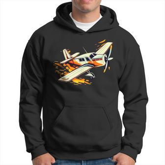 Pequeño Avión Divertido Con Fuego Para Los Amantes De Los Aviones Privados Sudadera - Regaloses
