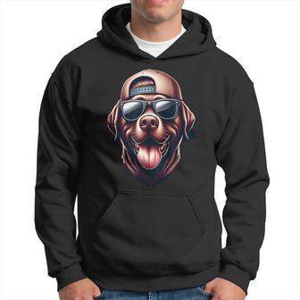 Perro De Laboratorio De Chocolate Labrador Conombras Y Tapa Hacia Atrás Sudadera - Regaloses