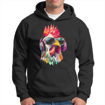 Poulet Animal Graphique Musique Casque Illustration Poulet Sweat à capuche - Cadeauxyz