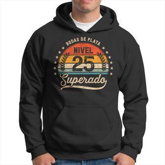 Regalo 25 Aniversario De Bodas De Plata Nivel 25Uperado Sudadera - Regaloses