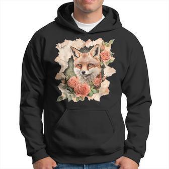 Renard Fleurs Forêt Animal Mignon Renard Sweat à capuche - Cadeauxyz