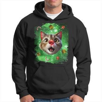 Reno Gato Espacial Navidad Fea Y Pegajosa Sudadera - Regaloses
