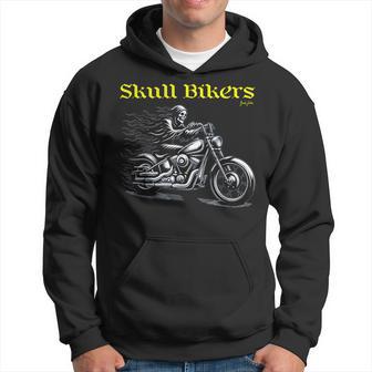 Skull Bikers Rider Moto Motardquelette Mari Cadeau Sweat à capuche - Cadeauxyz