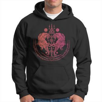 Tatouage Thaïlandais Twin Tigerak Yant Muay Thai Thaïlande Graphique Sweat à capuche - Cadeauxyz