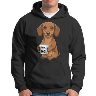Teckel Dachshund Perro Con Café Dice Que No Uhmimplemente Nö Manga Larga Sudadera - Regaloses