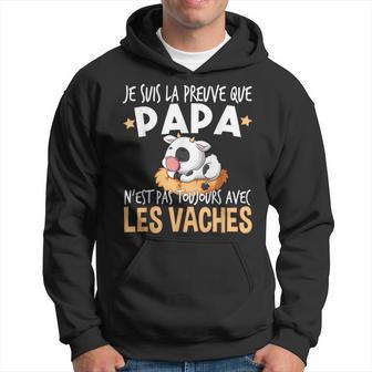Vache Papa Bébé Nourrisson Naissance Cadeau Humour Enfant Sweat à capuche - Cadeauxyz