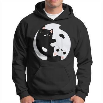 Yin Yang Gracioso Gato Gatos Amante De Los Gatos Regalo Sudadera - Regaloses