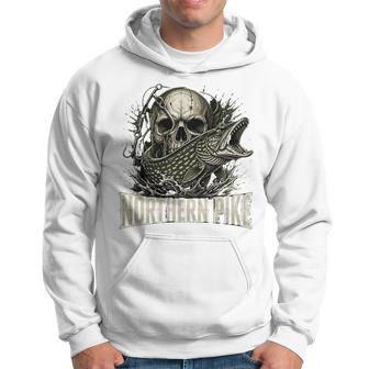 Graphique De Pêche Chasseur De Brochet Du Nord Haut De Gamme Sweat à capuche - Cadeauxyz
