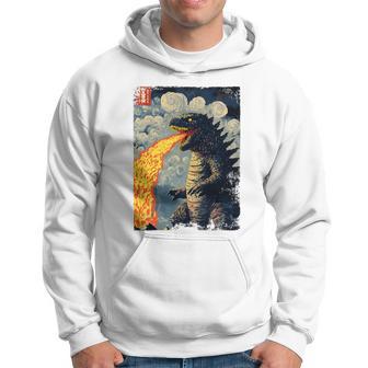 Graphique Effrayant Du Film Kaiju Japonaisintage Amusant Haut De Gamme Sweat à capuche - Cadeauxyz
