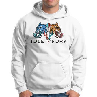 Ver Impresión Trasera Idle Fury Místico Tigre Tatuaje Arte Sudadera - Regaloses