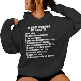 10 Rules Dating My Daughter 過保護 お父さん 保護 レディースパーカー - Kawaiitshirt