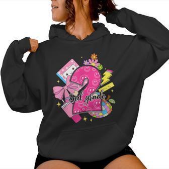 2Nd Grade Back To School Teacher Girl Coquette Bow Women Hoodie - Thegiftio UK