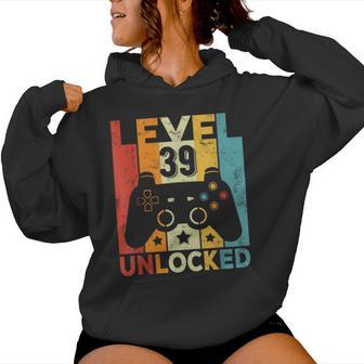 39E Anniversaire Homme 39 Ans Contrôleur De Jeu Gamer Sweat à capuche femme - Cadeauxyz