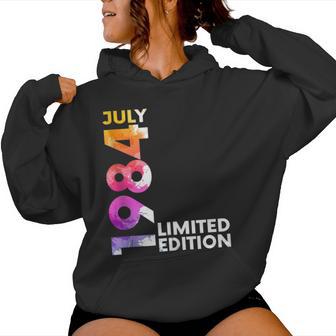 40 Cumpleaños 40 Años Hombre I Julio 1984 Regalo In Mangas Sudadera con capucha para mujer - Regaloses