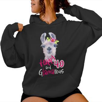 40 Cumpleaños Regalo Es Decoración Llama Divertida Sudadera con capucha para mujer - Regaloses