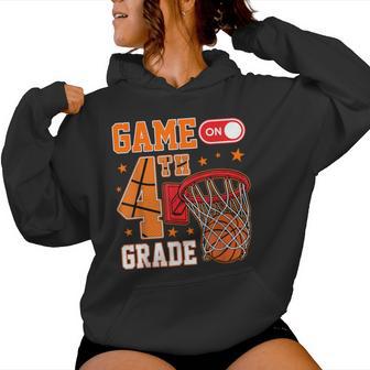 4Th Grade Basketball Back To School Fourth Grade Boys Kids Women Hoodie - Thegiftio UK