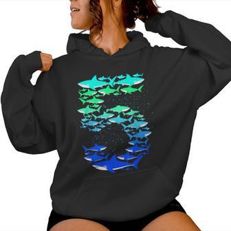 5Th Birthday Kids Girls Boys 5 Year Old Shark Number 5 Women Hoodie - Monsterry