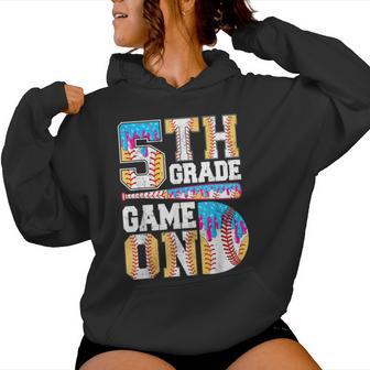 5Th Grade Fifth Game On First Day Of School 1St Baseball Boy Women Hoodie - Thegiftio UK