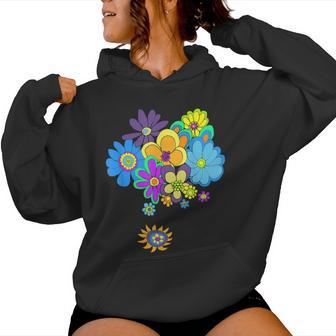 60Er & 70Er Retro Flower Power Kapuzenpullover für Damen - Geschenkecke