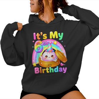 6Th Birthday Girl Kawaii Dumpling Anime Party 6 Years Old Women Hoodie | Seseable UK