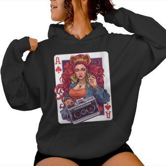 Aceixenpades Jeu De Cartes Reine Sweat à capuche femme - Cadeauxyz