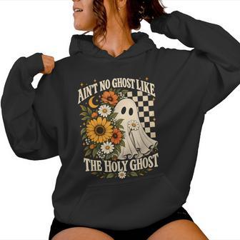 Aint No Ghost Like The Holy Ghost Christian Floral Halloween Women Hoodie - Thegiftio UK