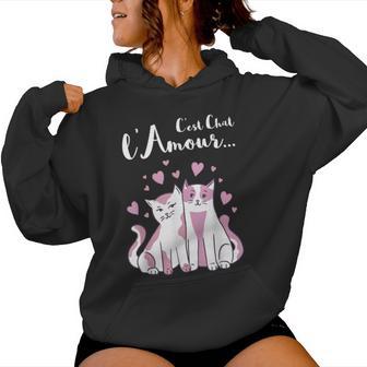 Aintalentin Humour Fille C'est Chat L'amour Sweat à capuche femme - Cadeauxyz