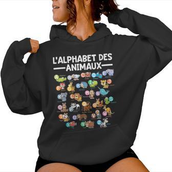Animaux Alphabet Apprends Abécédaire Garçon Fille Sweat à capuche femme - Cadeauxyz
