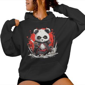 Art Japonais Panda Ninja Animetyle Japonamourai Panda Sweat à capuche femme - Cadeauxyz