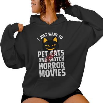 Arte De Película De Terror Divertido Para Hombres Y Es Películas De Terror De Café Sudadera con capucha para mujer - Regaloses