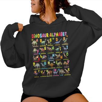 Artenon Dinosauriern Alphabet A-Z Abc Dino Jungen Kinder Mädchen T-S Kapuzenpullover für Damen - Geschenkecke