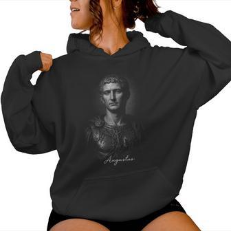 Augusto Emperador Romano Antigua Roma Retrato Sudadera con capucha para mujer - Regaloses