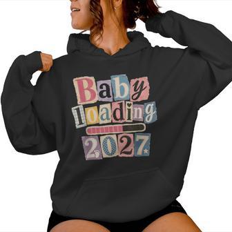 Baby Loading 2027 Pregnancy Announcement Mom To Be Women Hoodie - Thegiftio UK