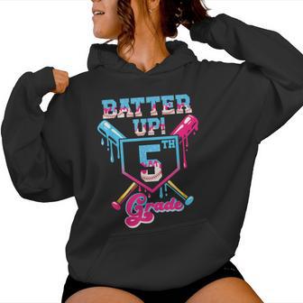 Back To School 5Th Grade Batter Up Baseball First Day Boys Women Hoodie - Thegiftio UK