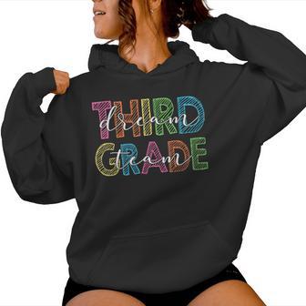 Back To School Third 3Rd Grade Dream Team Teacher Kids Women Hoodie - Thegiftio UK