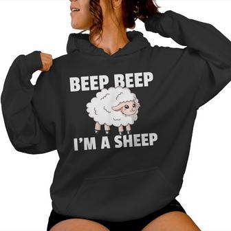 Beep Beep I'm A Oveja Disfraz Para Un Granjero De Cordero Sudadera con capucha para mujer - Regaloses