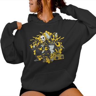 Bees Hip Hop Old School Rap Music Lover Kids Women Hoodie - Thegiftio UK