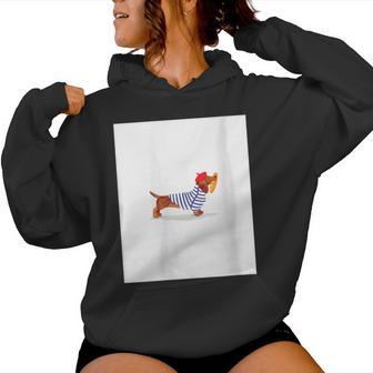 Béret Baguette Teckel Mignon Français Doxie Amoureux Des Chiens Sweat à capuche femme - Cadeauxyz