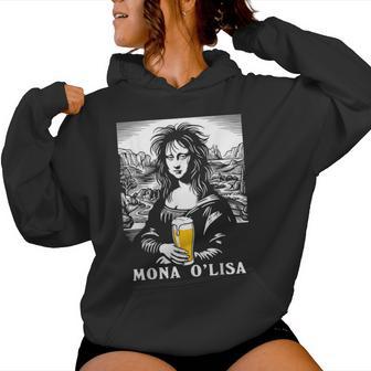Bière Drôle Irlandaise Mona Lisa Hangover Beer Lover Sweat à capuche femme - Cadeauxyz