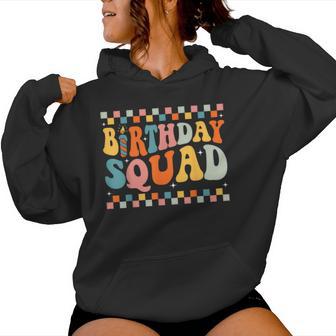 Birthday Squad Groovy Matching Family Birthday Squad Women Hoodie - Thegiftio UK