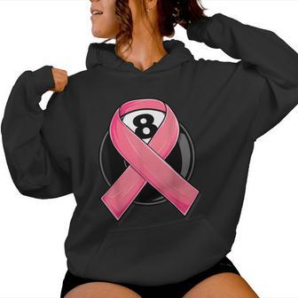 Breast Cancer Awareness Billiards Pool Pink Ribbon Women Women Hoodie - Thegiftio UK