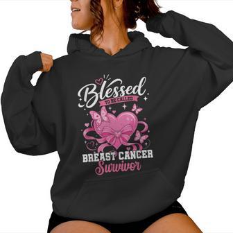 Breast Cancer Survivor Butterfly Christian Pink Ribbon Women Women Hoodie - Thegiftio UK