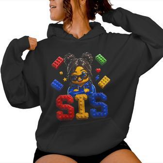Building Blocks Boy Girl Birthday Sister Sis Master Builder Women Hoodie - Thegiftio UK