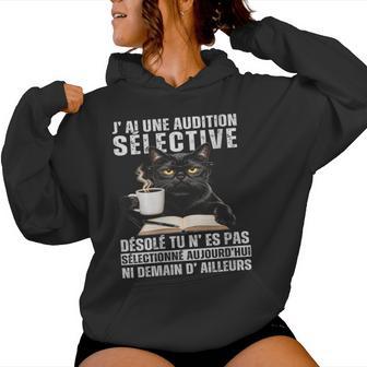 Cadeau Chat Humour Auditionélective Rigolo Sweat à capuche femme - Cadeauxyz
